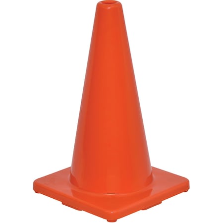 Global Industrial Traffic Cone, Pvc, 18 in Height, 2.5, Orange RC450SP